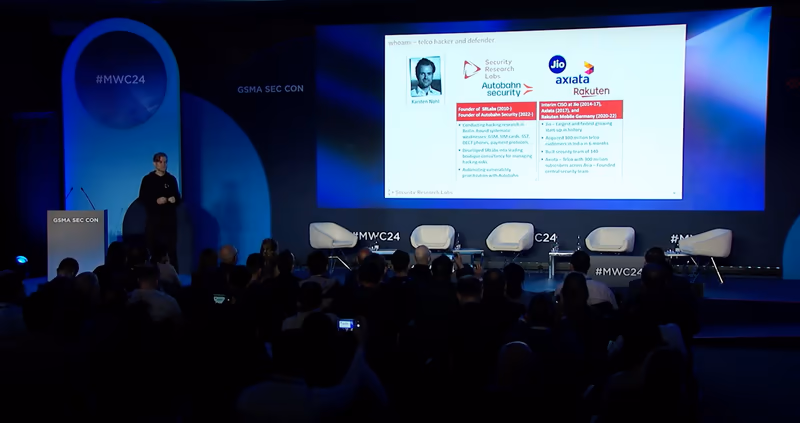 Karsten Nohl at MWC2024 in Barcelona